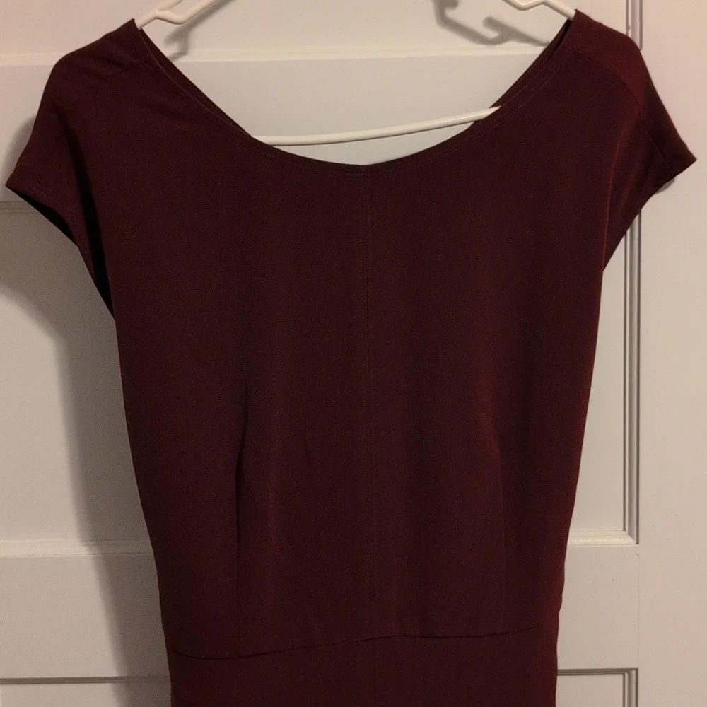 LOFT Burgundy Midi Dress - Picture 3 of 8
